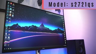 Dell S2721QS 27 Inch 4K UHD (3840 x 2160) IPS Ultra-Thin Bezel Monitor, AMD  FreeSync (HDMI, DisplayPort), VESA Certified, Silver