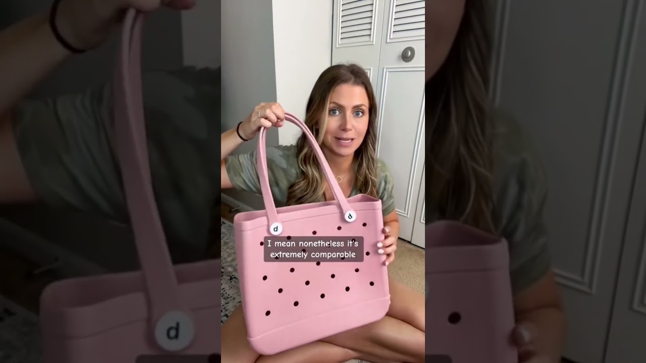 Bogg bag vs dupe review #boggbag #boggbagdupe #boggbags #amazonfinds #temufinds #boggbagaccessories