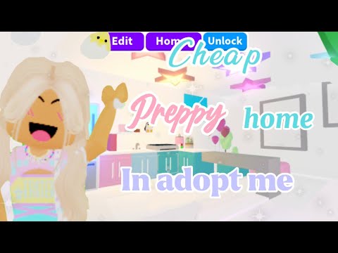 Cheap preppy home in adopt me!💕(speed build) 