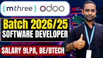 Mthree & Odoo Biggest Hiring | Batch 2026 & 2025 | Salary 9LPA | Software developer