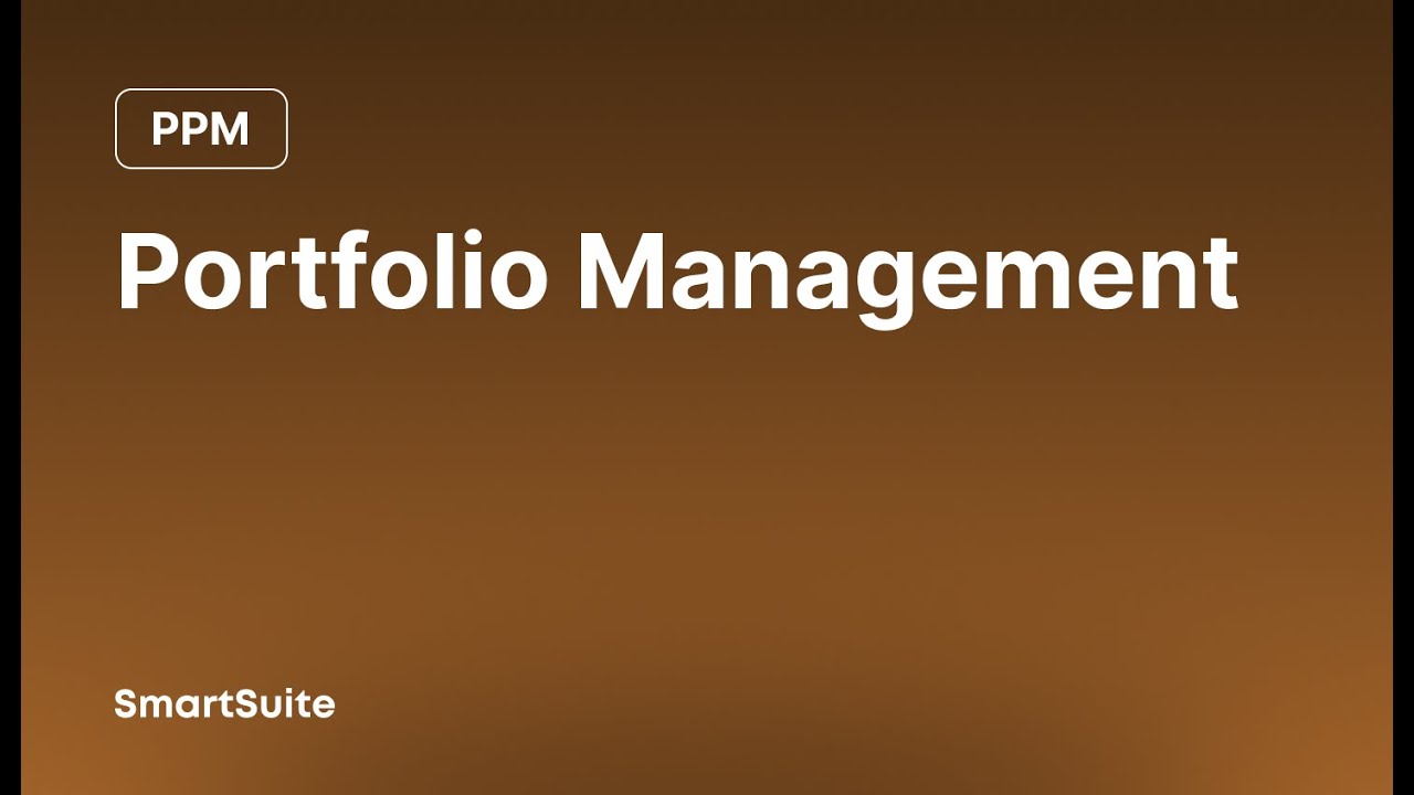 Portfolio Management — PPM Solution Walkthrough | SmartSuite