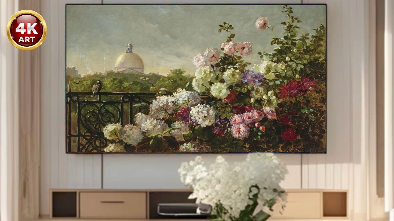 Abbott Fuller Graves - From the Terrace - 2 Hour Silent Screensaver - Impressionist Art for your TV