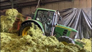 Cumbrian Silage Round-up 2023 (Part Four) Five buckraking outfits, NH, Claas, Merlo, JD.