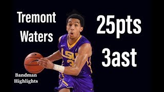 Tremont Waters LSU vs Georgia\/2.24.18\/Highlights\/25pts 3ast