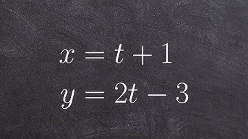 Eliminating the parameter for parametric equations   linear