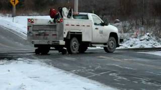 CSX Work Truck Enters Rails at Chili Junction~12.23.09