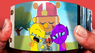 Simon & Durple Wait for Firefighter Oren to Come Home | Incredibox Sprunki Animation FlipBook