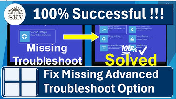 How to Enable Missing Troubleshoot Options on Windows 10_11 Advanced Recovery Option | Troubleshoot
