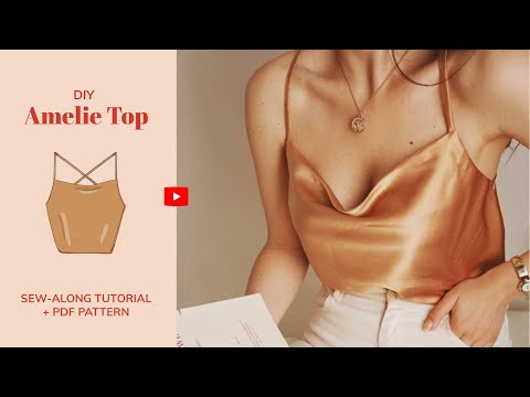 DIY Amélie Cowl Neck Top Tutorial - tintofmintPATTERNS