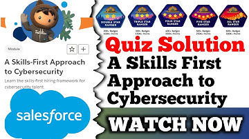 A Skills First Approach to Cybersecurity || Salesforce Trailhead || Quiz Solution