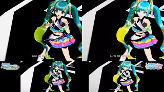 Catch the Wave - Hatsune Miku: Project DIVA PV Comparison [Future Tone, Mega Mix]