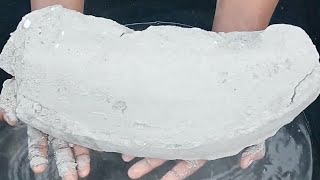 ASMR very soft sand and pure cement silk crunchy paste play dipping crumble in 🌊🥶
