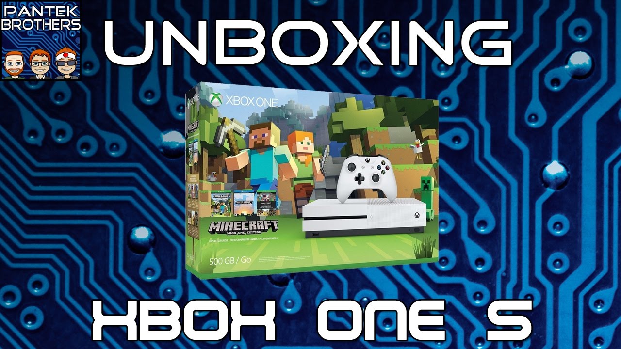Unboxing - Microsoft Xbox One S - Minecraft Edition 500GB - YouTube