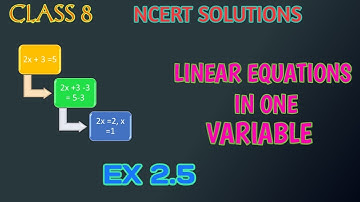Class 8 Maths Linear Equations in one variables Exercise 2.5 | Chapter 2 | NCERT