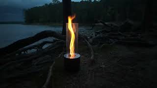 Twisted Flames Gel Fuel Tabletop Fire Pit | Sunset by the Water