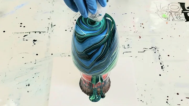 EXPERIMENT! Acrylic pour on a vase with Arteza Pouring Paints