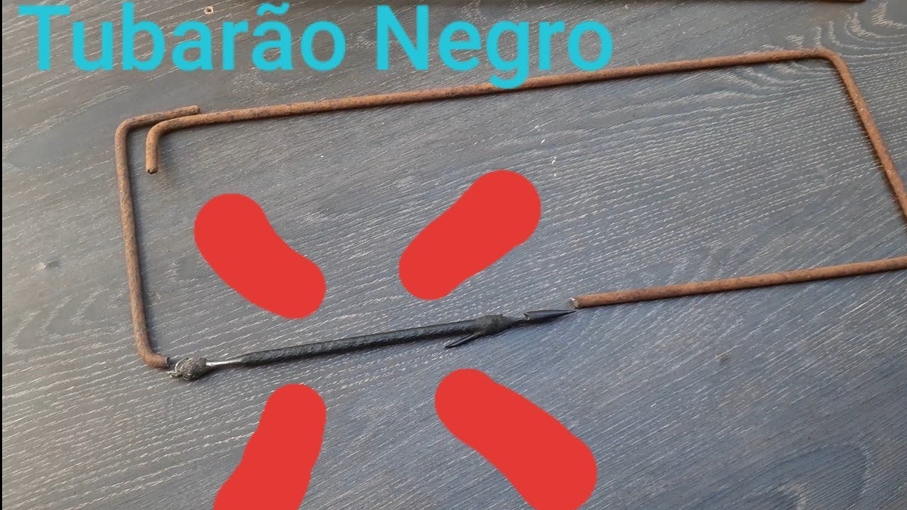 Seta/flecha/dardo TUBARAO NEGRO PASSO A PASSO PARA PESCA COM ESTILINGUE SLINGSHOT FISHING