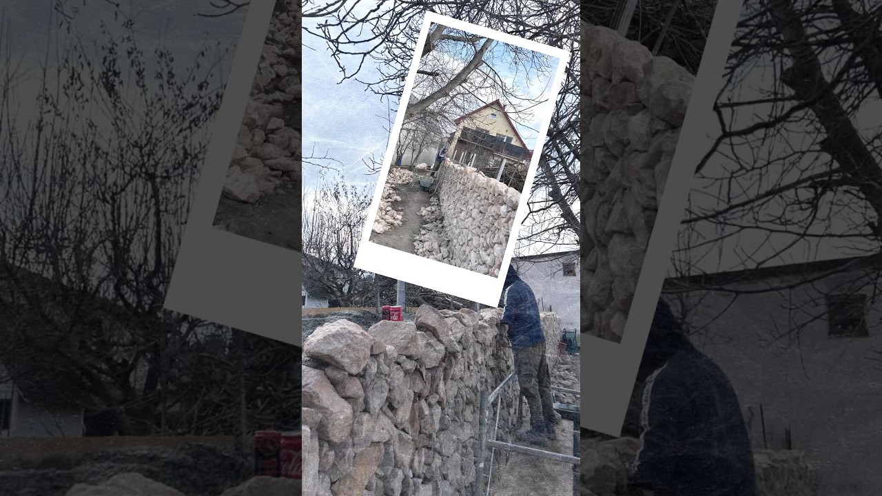 Montaj gard piatra!