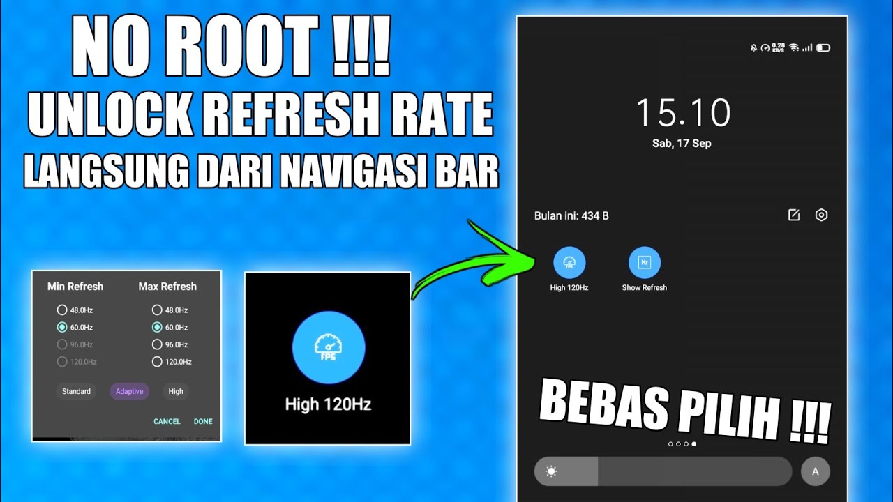 Cara Unlock Refresh Rate Semua Android NO ROOT YouTube Cara unlock refresh rate semua android no root youtube