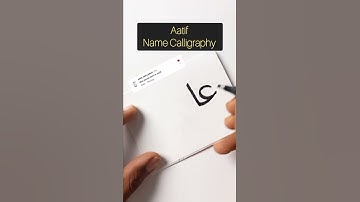 Aatif Name Calligraphy ✍️ #shorts #drawing #viral #ytshorts #calligraphy #trending #name #nameart