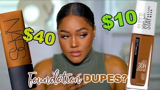 ARE MAYBELLINE SUPERSTAY ACTIVWEAR + NARS SOFT MATTE FOUNDATION DUPES?