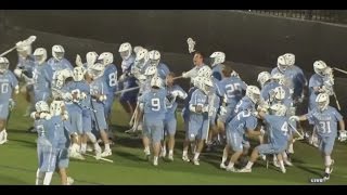 UNC Men's Lacrosse: Heels Drop Duke 17-16 in OT
