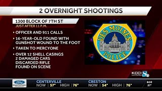 Des Moines Police investigating two overnight shootings