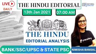 The Hindu Editorial Analysis | 13th Jan | BANK/SSC/UPSC | Vocab Grammar Quiz | Nimisha Bansal