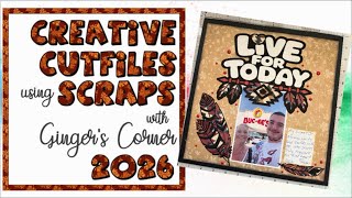 Scrapbooking Layout using SCRAPS & CUTFILES #scrapbookingideas #papercraft #paperscraps