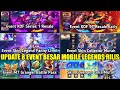 UPDATE 8 EVENT TERBARU MOBILE LEGENDS! EVENT KOF, LEGEND FANNY, M7, COLLECTOR MURAH, COVENANT PART 2