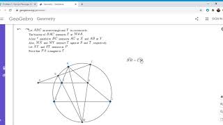 Olympiad Geometry Problem #60: Angle Bisector, Parallel, Tangent
