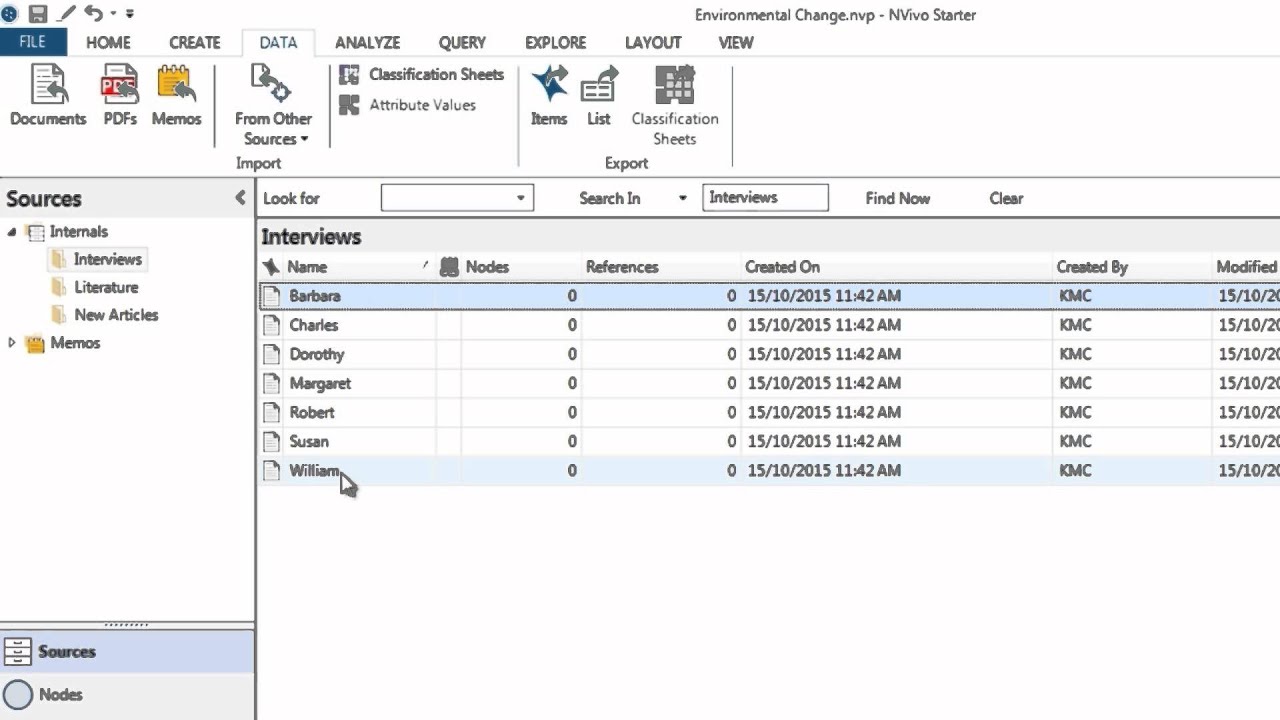 nvivo 10 classification