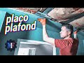 Astuce pour POSER du PLACO au PLAFOND FACILEMENT sans Lève Plaque !