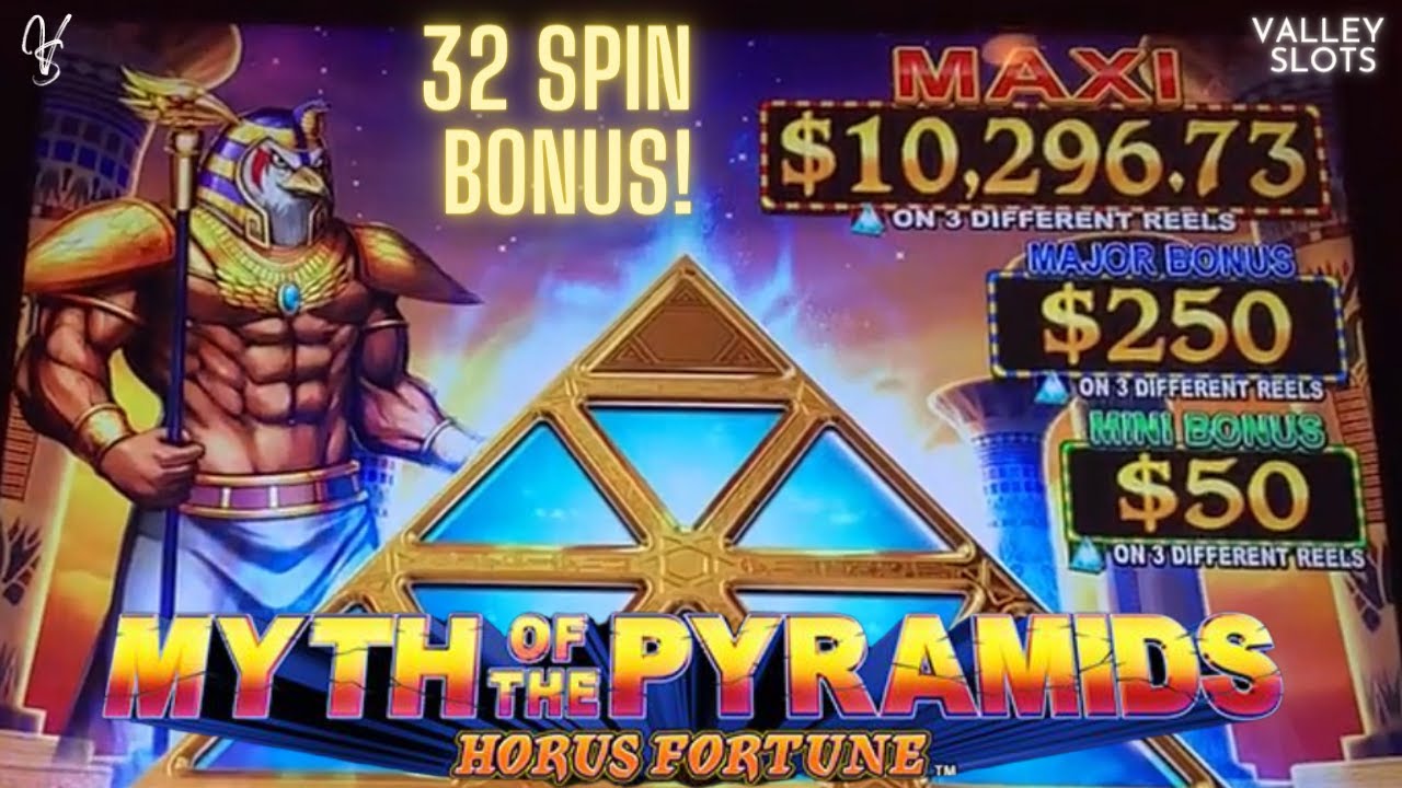 32 Spin Bonus on Myth of the Pyramids Slot Machine - YouTube