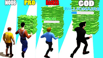 NOOB vs PRO vs HACKER vs GOD in Money Run 3D