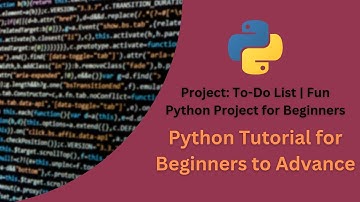 Project: To-Do List | Fun Python Project for Beginners