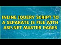 Inline jquery script to a separate js file with asp.net master pages