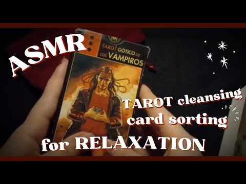 🧿🔮Witchy ASMR | Cleansing and sorting out my Vampire Tarot deck & a lil' cleanse for u🔮🧿