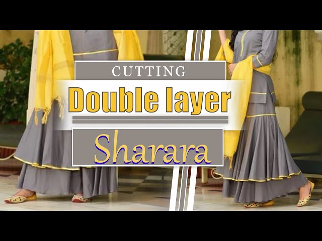 Sharara kurti cutting and stitching/sharara suit/sharara kurti/sharara dress  #part1 - YouTube