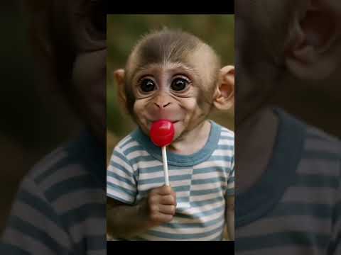 monkey leaking sweet #monkey #cutemonkey #monkeylife #post #viral #