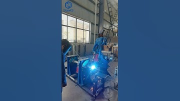 [SteviS Laser] Thick steel round pipe workpiece welding robot with single axis rotary positioner