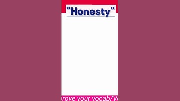 Meaning of "Honesty"/word of the day/Words Magic #spokenenglishclasses #vocabulary