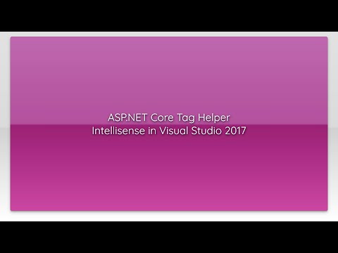 ASP.NET Core Tag Helper Intellisense in Visual Studio 2017