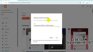 🌍 How To Create Blogger Website for World Wide Online Weather Checking | Step-by-Step Guide 2025