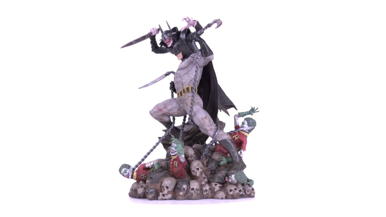 BATTLE STATUE THE BATMAN WHO LAUGHS VS BATMAN YouTube