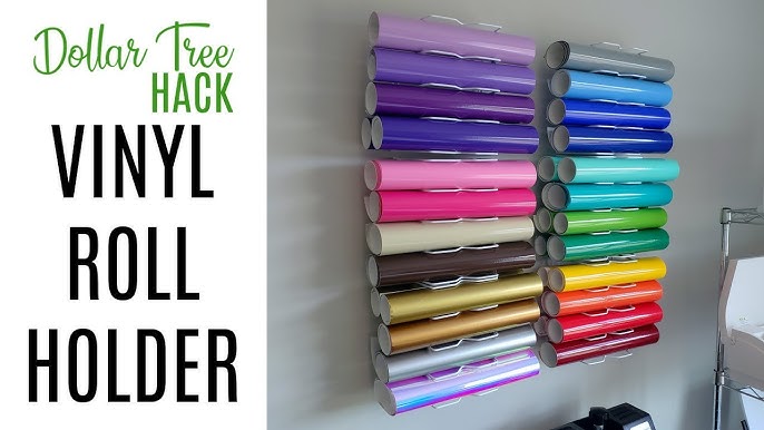 Making a vinyl roll holder organizer with stuff you already have tutorial  video 