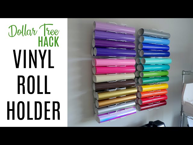 How To Make A DIY Rotating Vinyl Storage, Can Hold 56 Rolls or More, Dollar Tree Hack