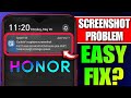 Couldn't Capture Screenshot Problem | Can't Save Screenshot Honor | Honor Phone Screenshot Problem
