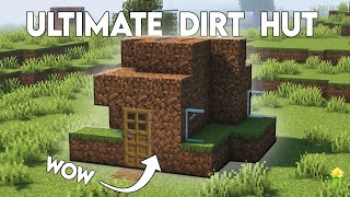 How to Build an Ultimate Dirt Hut💀(Minecraft Tutorial)