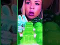 Exploring the World of Vibrant Green Gummies #asmr @HunniBeeASMR